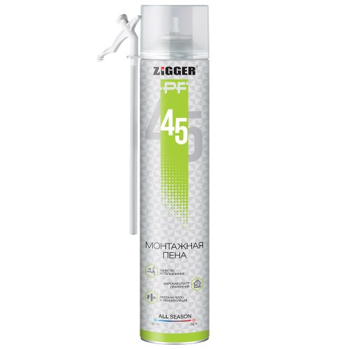 Пена монтажная бытовая Zigger PF, всесезонная, выход до 45 л, 650 г картинка